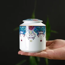 PINNY 420 мл цветная эмалированная чайная Банка керамическая чайная банка для хранения китайский чайный набор кунг-фу экологически чистые контейнеры для хранения