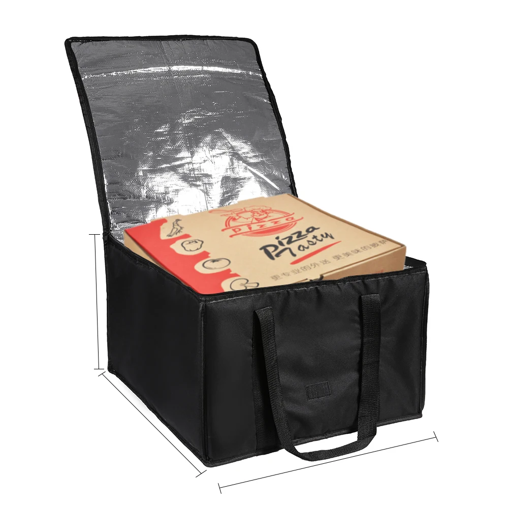 Сумки для пиццы и бургера с изоляцией еды, большие ручки премиум класса, усиленные дном, Изолированные сумки-холодильники для еды(50x50x35,5 см