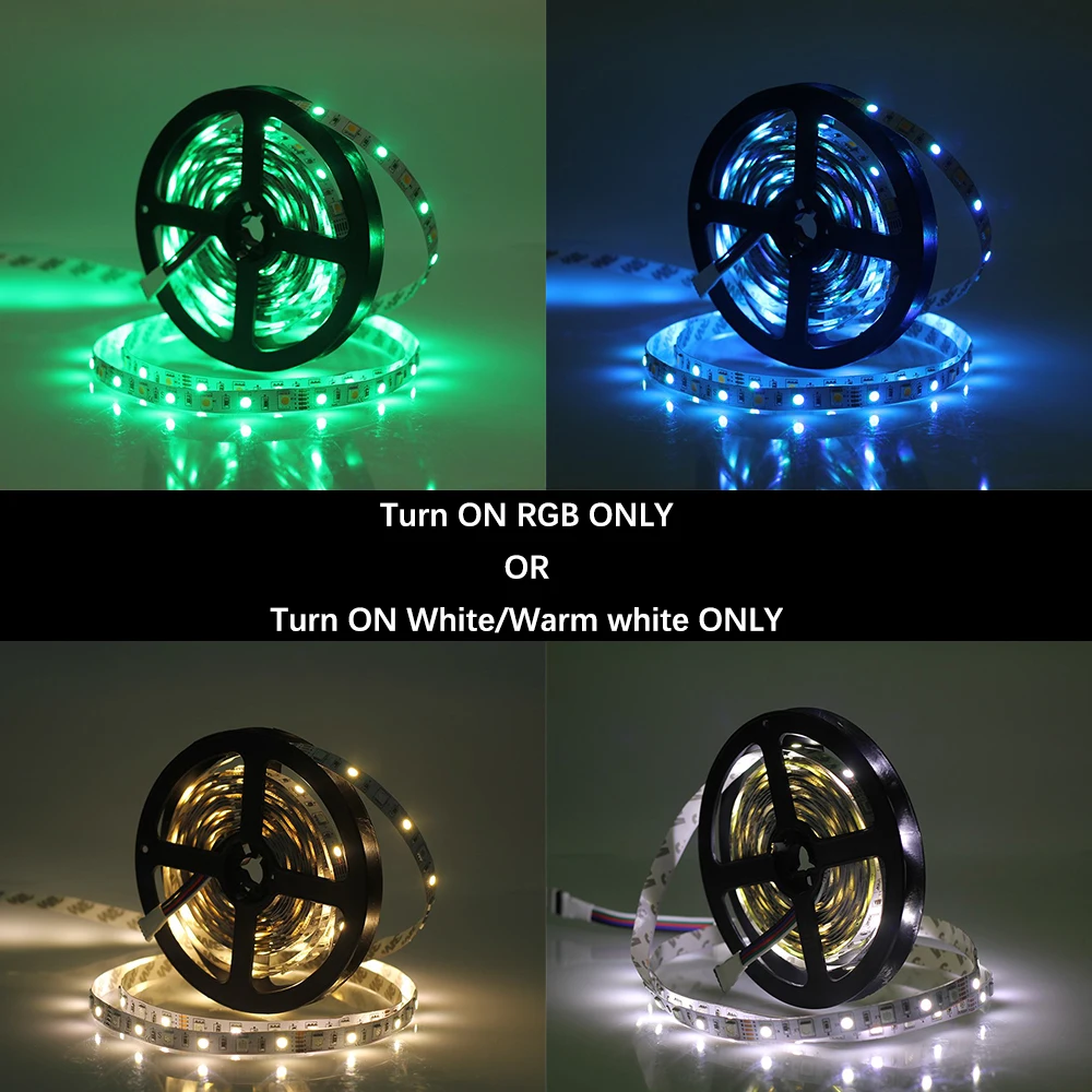DC12V 5050 RGBW Светодиодная лента 60 светодиодов/м 5 м IP20 без водонепроницаемого 5PIN RGB