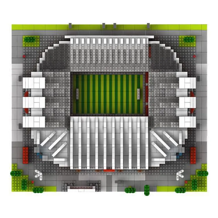 Архитектурный блок старый Траффорд футбольное поле игрушка ноу лагерь стадион строительные блоки Образовательные Кирпичи подарки