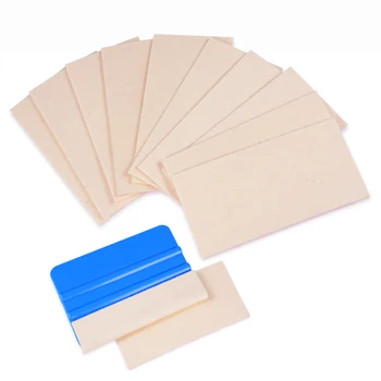 

EHDIS 10pcs Spare Wool Felt Cloth For 4 inch 10cm Vinyl Wrap Squeegee Scraper Carbon Foil Car Wrapping Window Tint Felt Edge