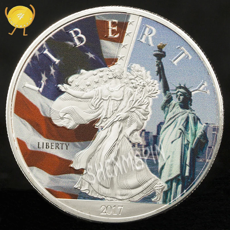 

2017 Statue of Liberty Commemorative Coin Great Seal of The Unites States Washington D C Coins Collectibles Liberty Silver Coins