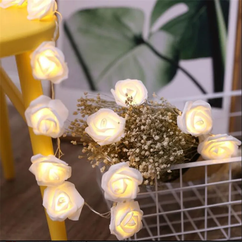 

Rose 1.5M 10 LED String Lights Battery Wedding Birthday Decoration Lightings Rose Events Parties LED Guirlande Lumineuse