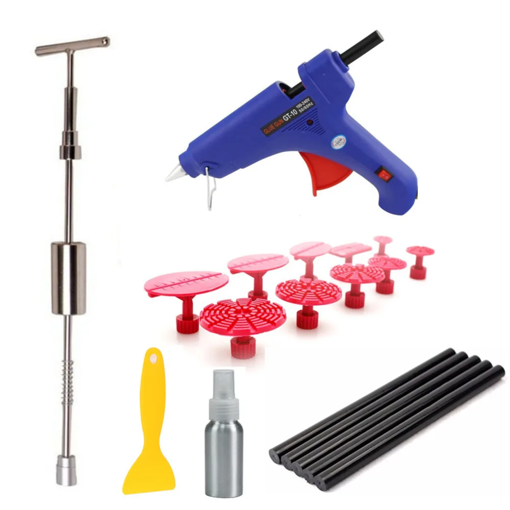 Paintless Dent Repair Tools Kit Grip PRO Slide Hammer with 10pcs Dent