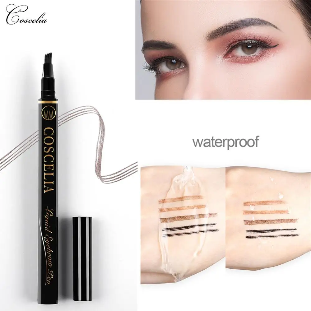 

COSCELIA 4 Colors Eyebrow Pencil Eyebrow Shade Waterproof Eyebrow Tattoo Microblading Eyebrow Tattoo Pen Eye Brow Pencil