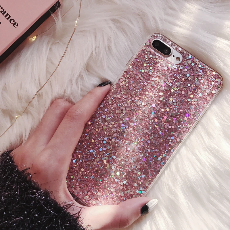 Glitter Back Cover For iPhone SE