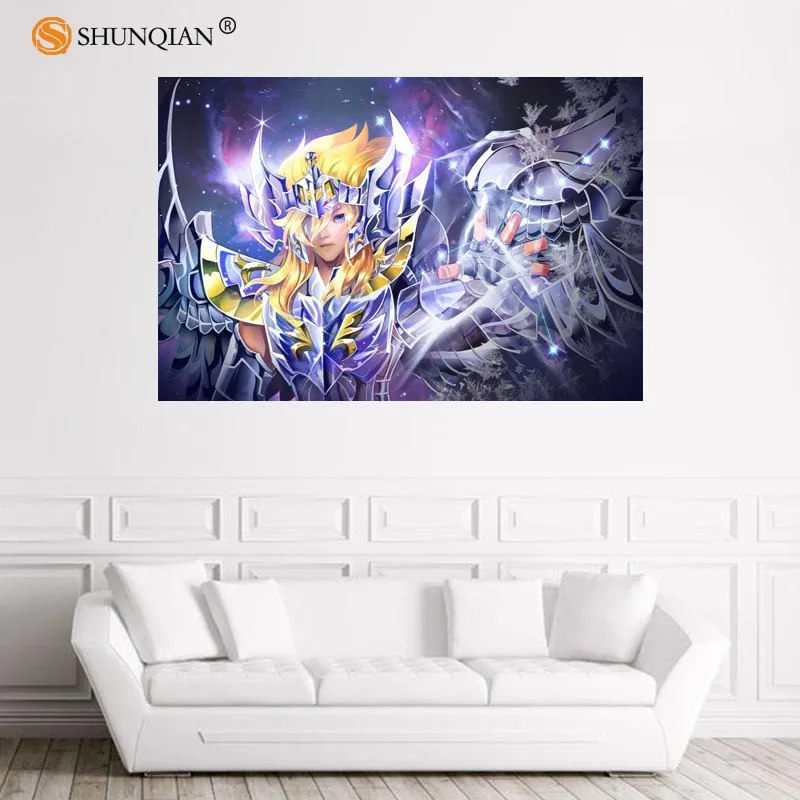 

Nice Saint Seiya Poster Custom Satin Poster Print Cloth Fabric Wall Poster Print Silk Fabric Print Poster
