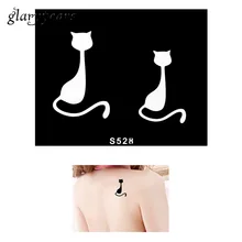 1 шт., маленькая индийская хна, трафарет для татуировки, мультяшный Кот, дизайн, сделай сам, цветной рисунок, женский боди-арт, трафарет для татуировки, сексуальный продукт S528