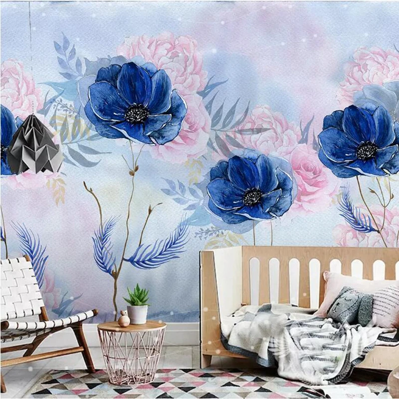 custom modern 3d photo non-woven wallpaper wall murals 3d wallpaper hand-painted flower floral wallpaper sofa wall decoration custom photo wallpaper natural scenery mangrove landscape custom wallpaper business hotel home decoration backdrop murals