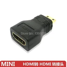 100 шт. Mini HDMI мужчина к HDMI Женский адаптер конвертер DHL быстро и перевозка груза падения