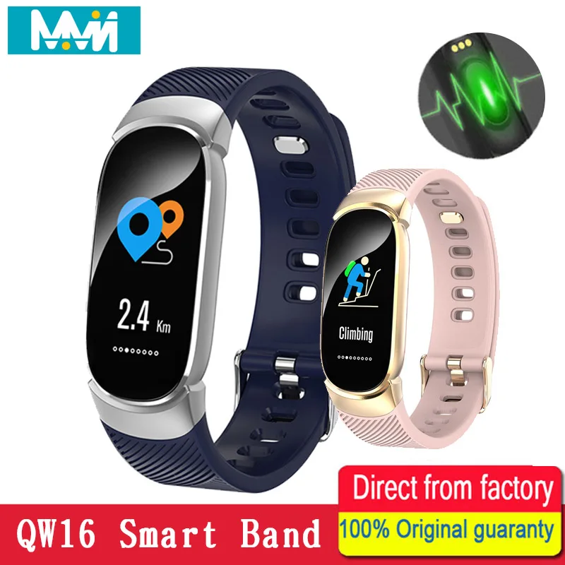 

QW16 Smart Band Heart Rate Tracker Fitness Tracker Smartband Smart Bracelet Waterproof Smart Wristband Smart Watch Men