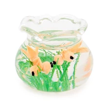 Odoria 1:12 миниатюрная Золотая рыбка бачок чаша аквариум кукольный домик мебель аксессуары