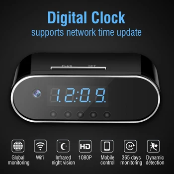 

Clock Mini Camera 1080P HD micro camera wifi camera Security Night Vision Motion Detection wifi Secret Camera kamera