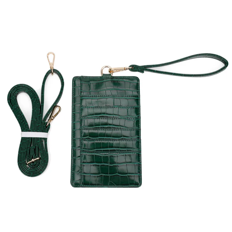 

High Quality Genuine Leather Mobile Card Holder Python Pattern Leather Pouch Mobile Card Holder Crocodile Mobile Card Bag