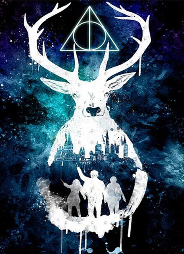 

5D Diy Diamond Painting Cross Stitch Handmade Diamond Embroidery Harry Potter Rhinestones Diamond Mosaic Deer Animals Home decor