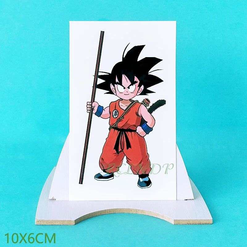 Водостойкая временная татуировка наклейка мультфильм Dragon Ball Король обезьян поддельные тату флэш-тату для мужчин женщин девочек детей