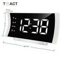 СВЕТОДИОДНЫЙ цифровой радио электронные часы с будильником комнатный температурный дисплей Будильник Nixie офисное Украшение Современный