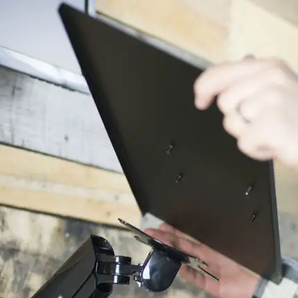 Bandeja de Teclado com Furo de Montagem Suporte de Teclado de Trabalho Fixo com Monitor 100x100mm para Faça Vesa Você Mesmo Titular Braço - Imagem 5