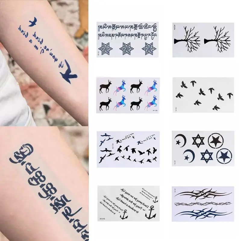 

1 pc 3D Temporary Tattoos Stickers Removable Temporary Birds Pattern Waterproof Body Art Tattoo Sticker Transferable fake Tattoo