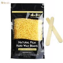 Sabor de mel Cera de Grãos de Barbear Novo Livre-papel de Cera Depilatória 250G Alergia Indolor Hidratante Melt Para Toda A Pele homens E Mulheres