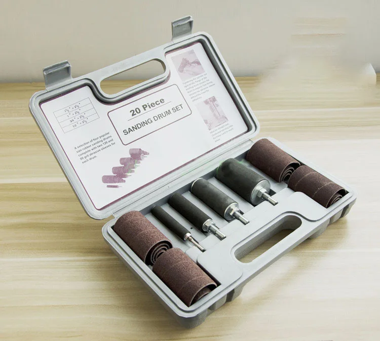 20PCS Long Drum Sanding Kit for Drill Press,woodworking tools,in Hand Tool Sets from Tools on