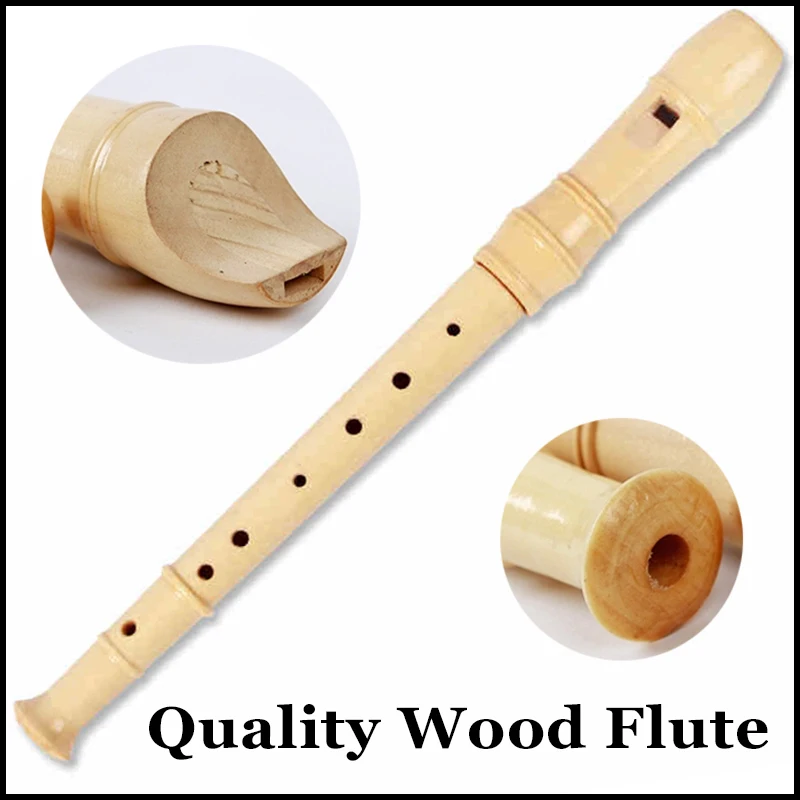 

8 Holes Wooden Soprano Recorder Flute Woodwind Musical Instruments Reedpipe Flauta Grabadora Student Beginner Flutophone Gifts