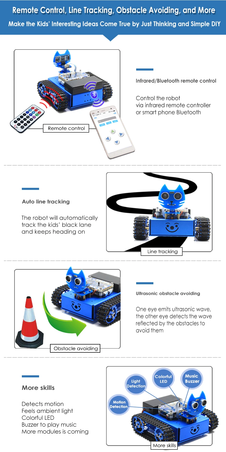 KitiBot-MG-T (EN) Стартер Робот строительные Kit с Mega2560 плате контроллера для детей Графический программирования отслежены версия