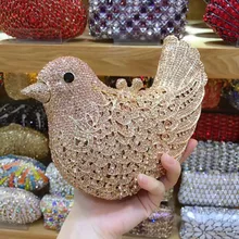 Женские вечерние сумки в форме птицы/выпускного вечера/коктейля/свадьбы/ужина вечерние сумки для женщин сумки красный/Золотой сумка кошелек подарки