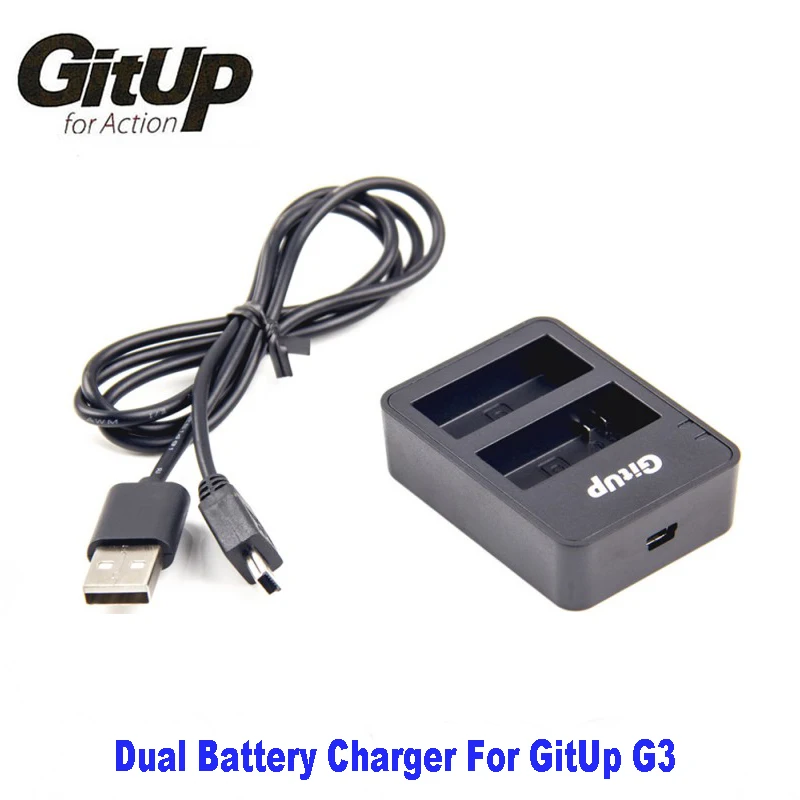 Оригинальное двойное зарядное устройство GituUP для экшн-камеры GitUp G3 Git3 Duo удобно