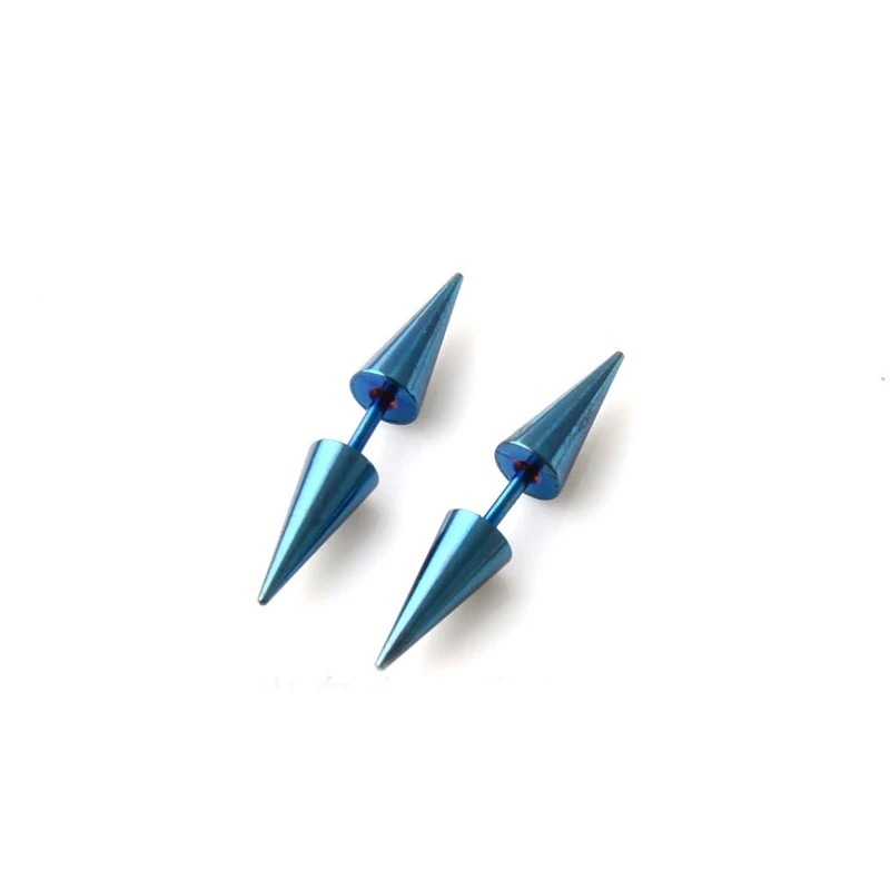 2PCs Classic Fashion Punk Rock Rivet Spike Tip Cone 316L Stainless Steel Women Men ear Stud Earrings Piercing Body Jewelry piercing jewelry,body piercing earrings,ear piercing jewelry,ear studs,metal jewelry,body piercing jewelry,body jewelry