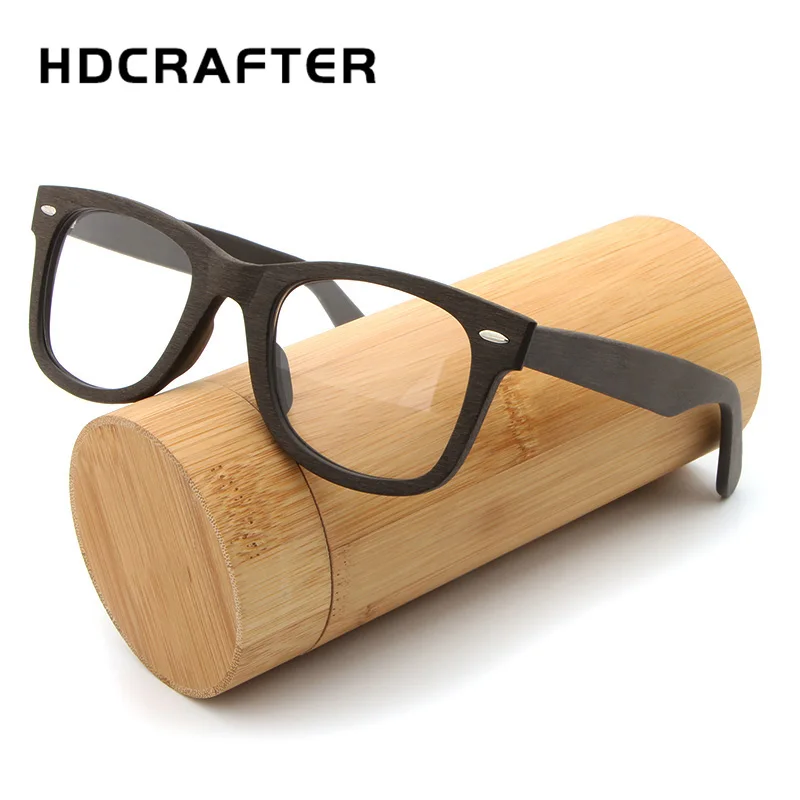 Оправы для очков HDCRAFTER деревянные простые очки близорукости оправа с прозрачными