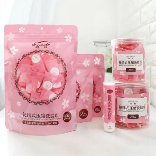 

Dry Compressed Coin Disposable Face Towel Baby Wipes Tablet Travel Tissue UK