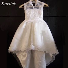 Новые брендовые Платья с цветочным узором для девочек, с шлейфом, с замочком сзади, для маленьких девочек, детское платье нарядное платье для свадебной вечеринки, Причастия