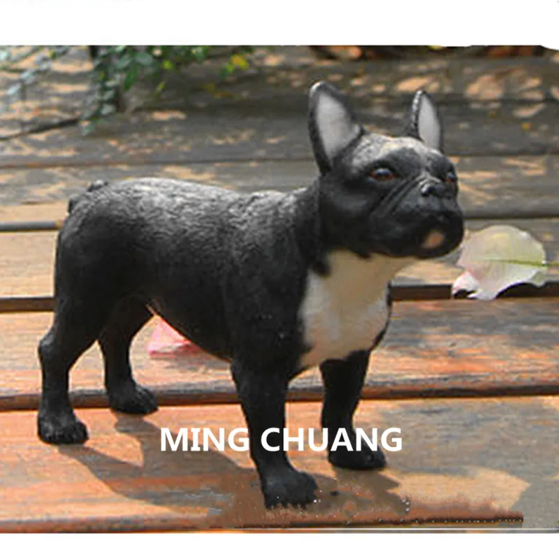 Cute Simulation Puppy Statue Medium-sized FRENCH BULLDOG Care for dogs Bust Resin Action Figure Collectible Model Toy 10.5CM | Игрушки и