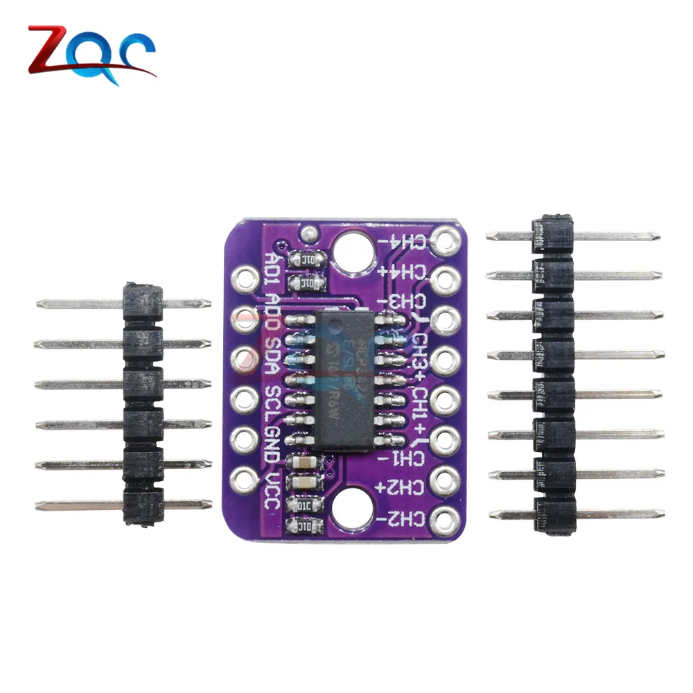 Mcp3424 Digital I2c A/d Converter Programmable Gain Amplifier Module