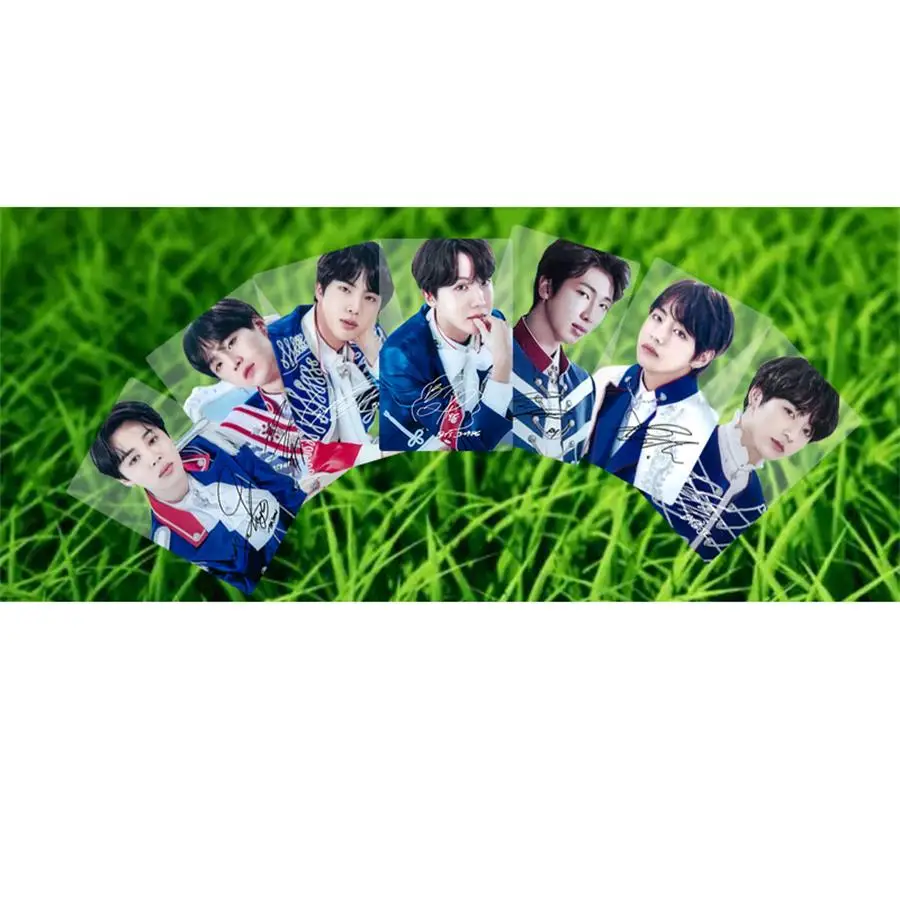 

Kpop Jungkook Jimin Military Uniform Clear Photo Card Suga RM Collective Photocard 1pc