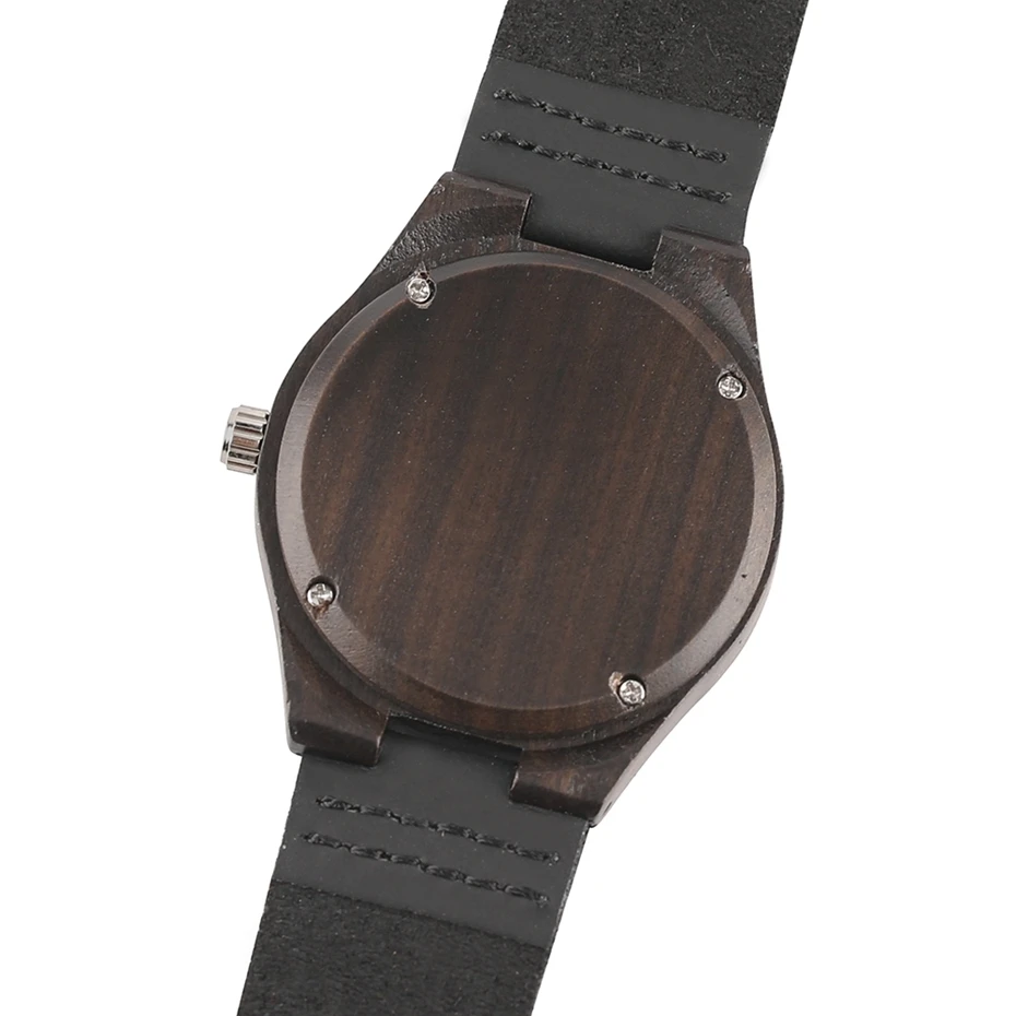 Top Gifts Luxury Ebony Wood Women's Dress Watch Creative Red Second Pointer Casual Leather Genuine Quartz Wrist Watches Relogios 2018 (6)