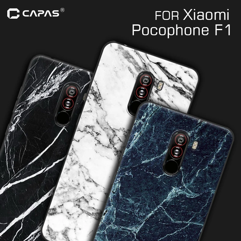 Для Xiaomi Pocophone F1 чехол силиконовый мягкий ТПУ деревянный камень с узором для