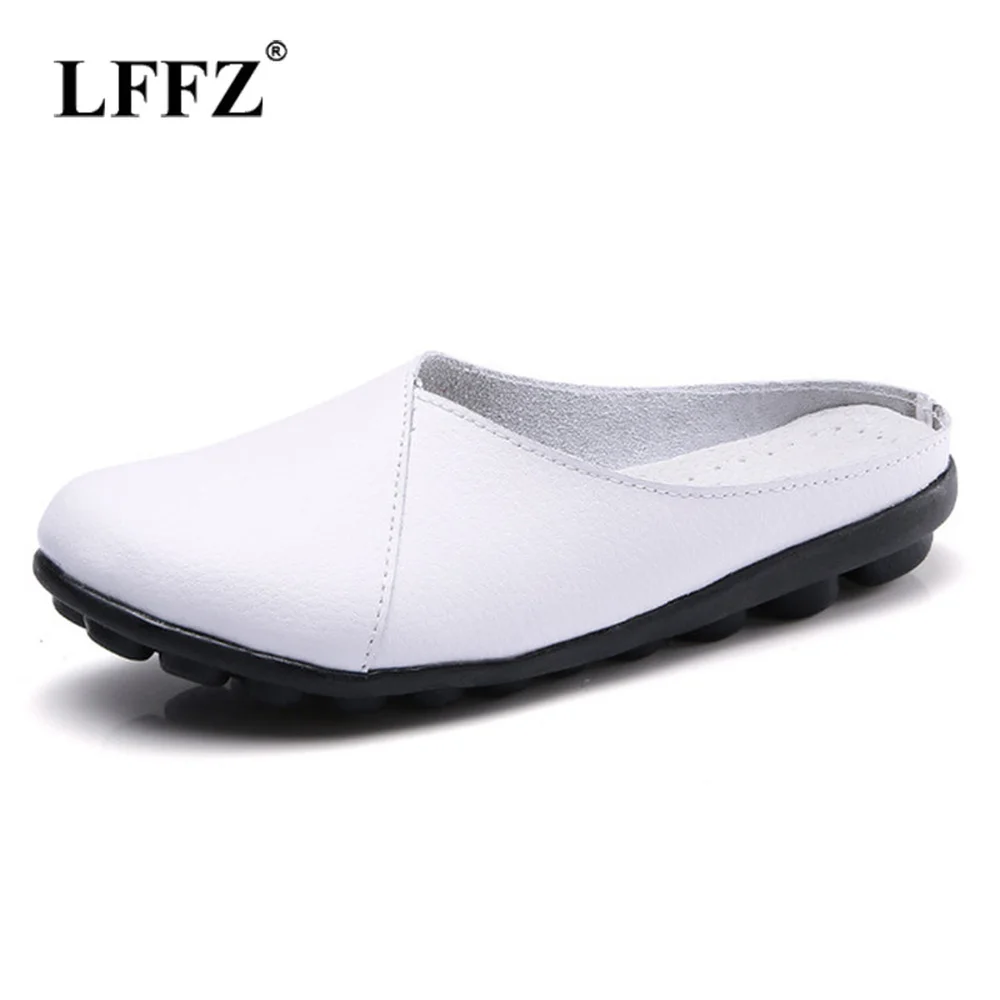 

Lzzf 2019 Summer Fashion Genuine Leather Shoes Woman Flats Slip On Women Shoes Casual Nurse Ladies Loafers Tenis Plus Big Size