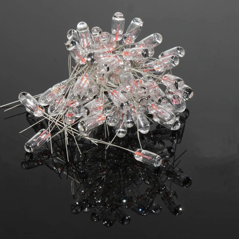 

100 Clear 4mm Bulbs 1.5V 3V 6V 100mA /12V 14V 16V 50mA Miniature Grain of Wheat Bulbs Warm White MP09-14W 1/35 railway modeling