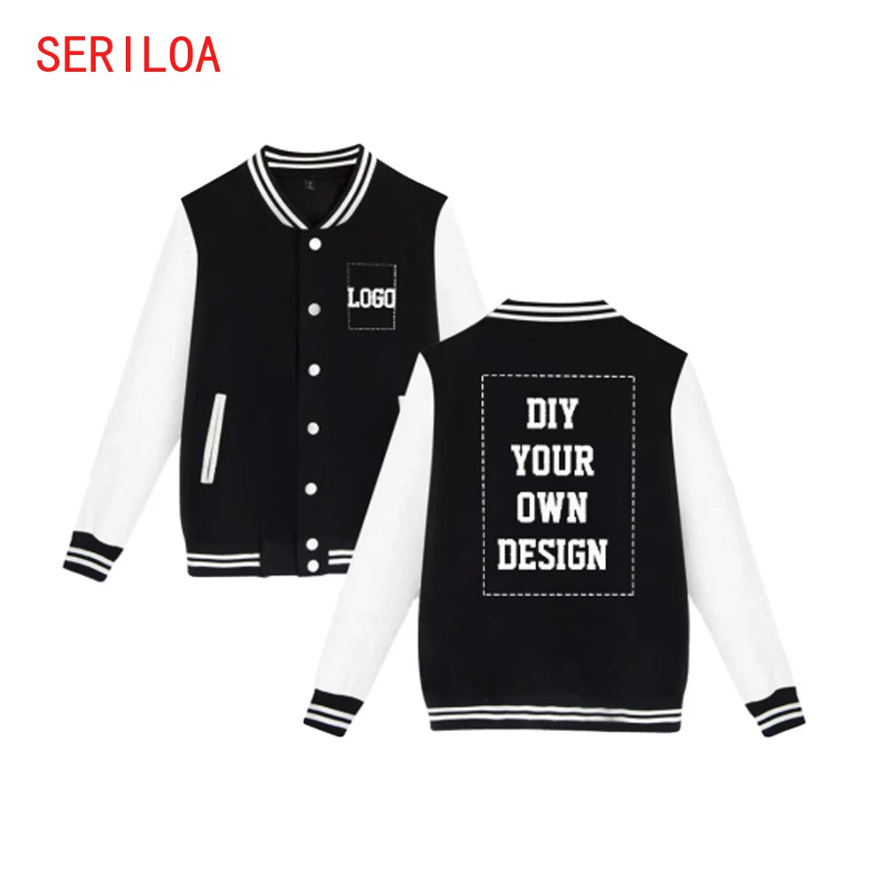Custom DIY Baseball Jacket Sport Coat for Men Women Print LOGO/TEXT/PHOTO Custom DIY Baseball Jacket Sport Coat for Men Women Print LOGO/TEXT/PHOTO