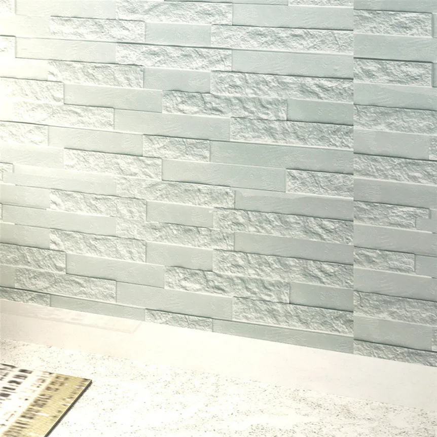  PE Foam 3D Wallpaper DIY Wall  Stickers Embossed Brick 