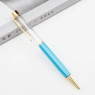 Креативная шариковая ручка с пустыми трубками, металлическая шариковая ручка с кристаллами без золотой фольги, шариковая ручка с масляным роликом, милый подарок для рукоделия - Цвет: M