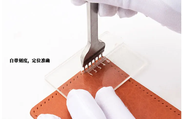 

Acrylic Self marking plate for helping leather hole punches DIY Hand Perforated Round Stitching Punch Tools Hole Cut Leather