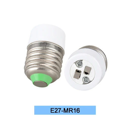 EeeToo патрон лампы Цоколи конвертера E27 для Светодиодный светильник адаптер E14 к E27 E14 к B22 огнеупорный материал цоколь лампы G9 - Цвет: E27 to MR16