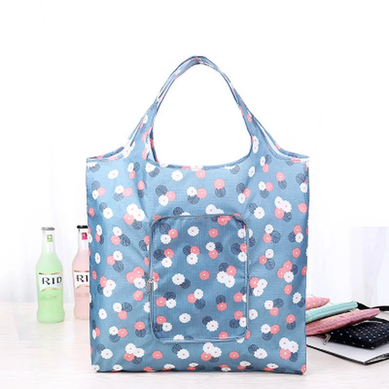 

Fashion Eco friendly Folding High Quality Shopping Bag Women's Handbags Waterproof Foldable Reusable Household Tote Bags