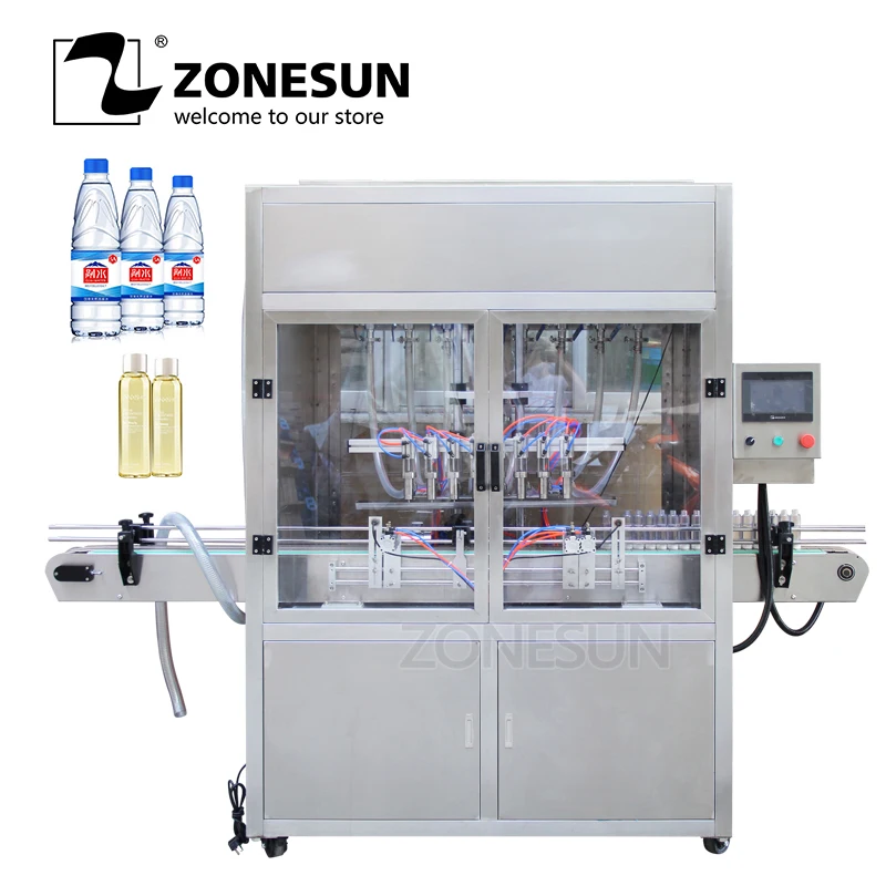 

ZONESUN Automatic Pneumatic High Speed Beverage Production Line Beer Drinking Water Milk Oil Filling Perfume Machine Supplier