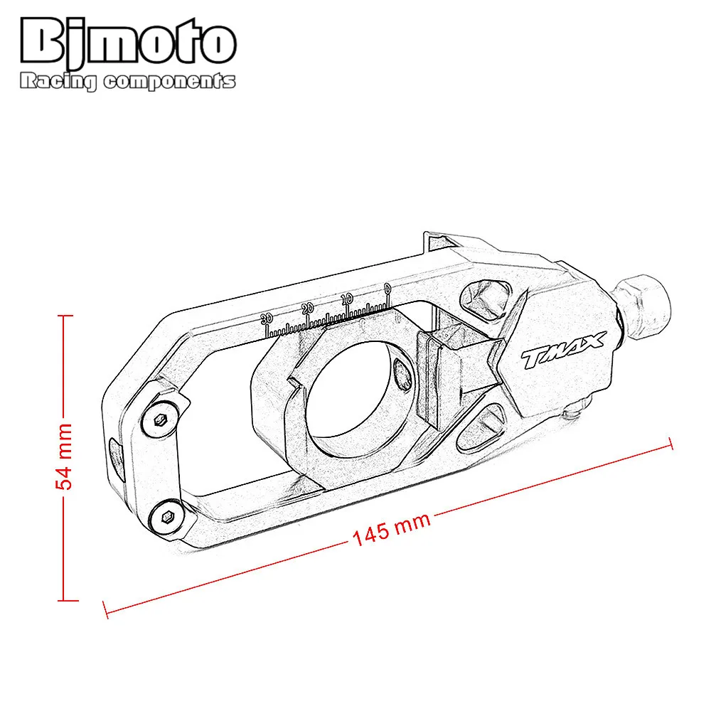 BJMOTO Новые ЧПУ мотоциклетные цепи регулировки натяжители Катена для Yamaha Tmax T MAX T-max 530 2013 мотоциклы