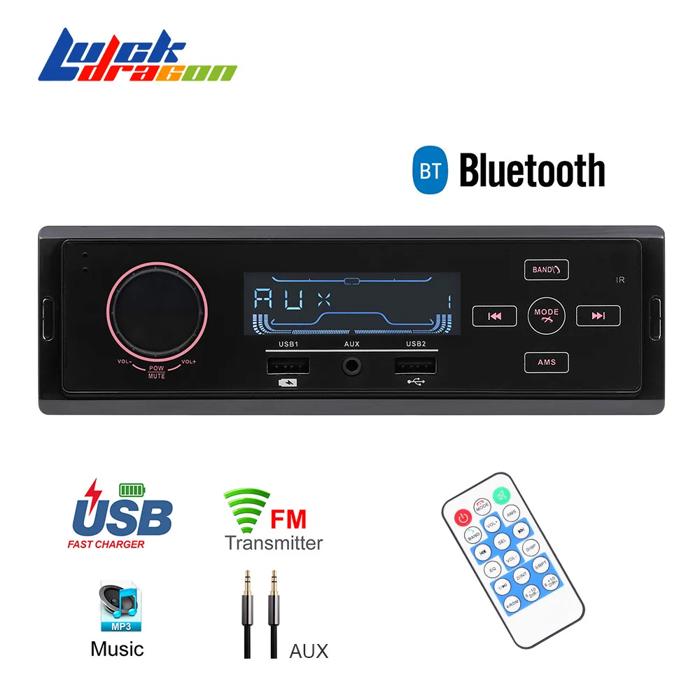 Авто Радио MP3 плеер 12 в стерео Поддержка FM/AM Аудио 1 Din 3USB аудио зарядка Bluetooth с