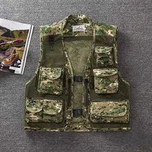 Equipo de voluntarios de Malla de Secado rápido Chaleco Personalizables Pescador Sueltos Multi-Bolsillo de Chaleco De Pesca Chaleco de la Fotografía Al Aire Libre Chaleco chaleco